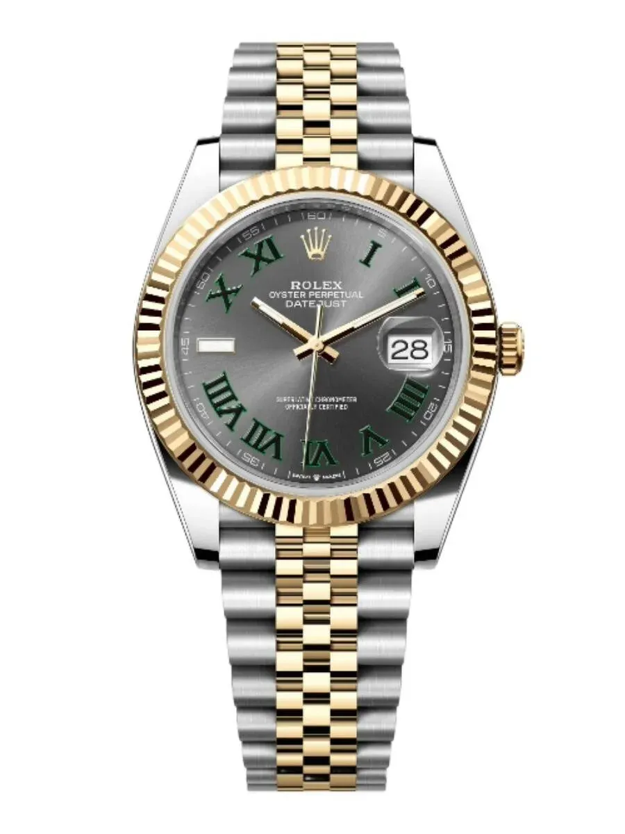 Two-tone Datejust 41 Jubilee super clone with Wimbledon dial