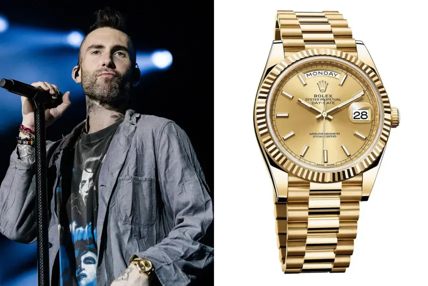 Gold Rolex Day-Date as favored by musicians and artists