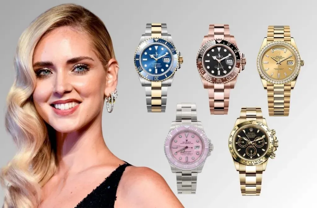 Chiara Ferragni wearing Rolex Datejust in fashion content