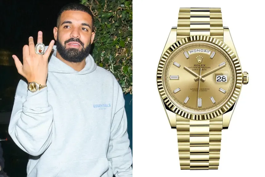 Gold Rolex Day-Date as worn by hip-hop icons and celebrities