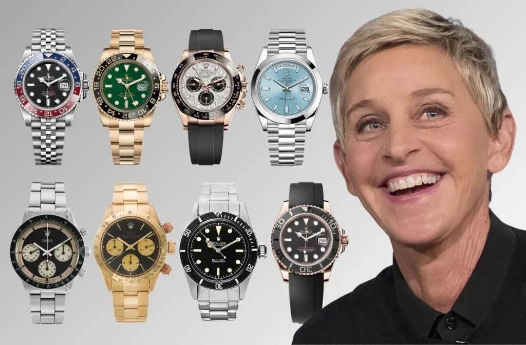 Ellen DeGeneres wearing Rolex Datejust as everyday watch
