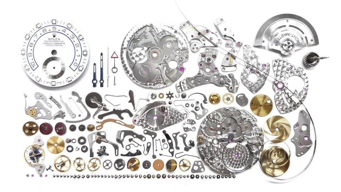 Rolex watch case construction and parts