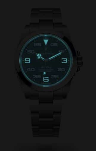 Air-King 40mm dark mode replica detail