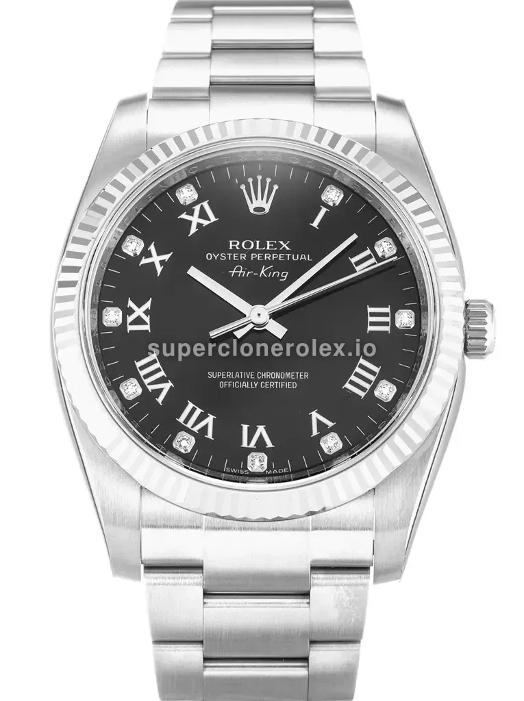 Air-King 114234 japanese automatic replica black dial — front view