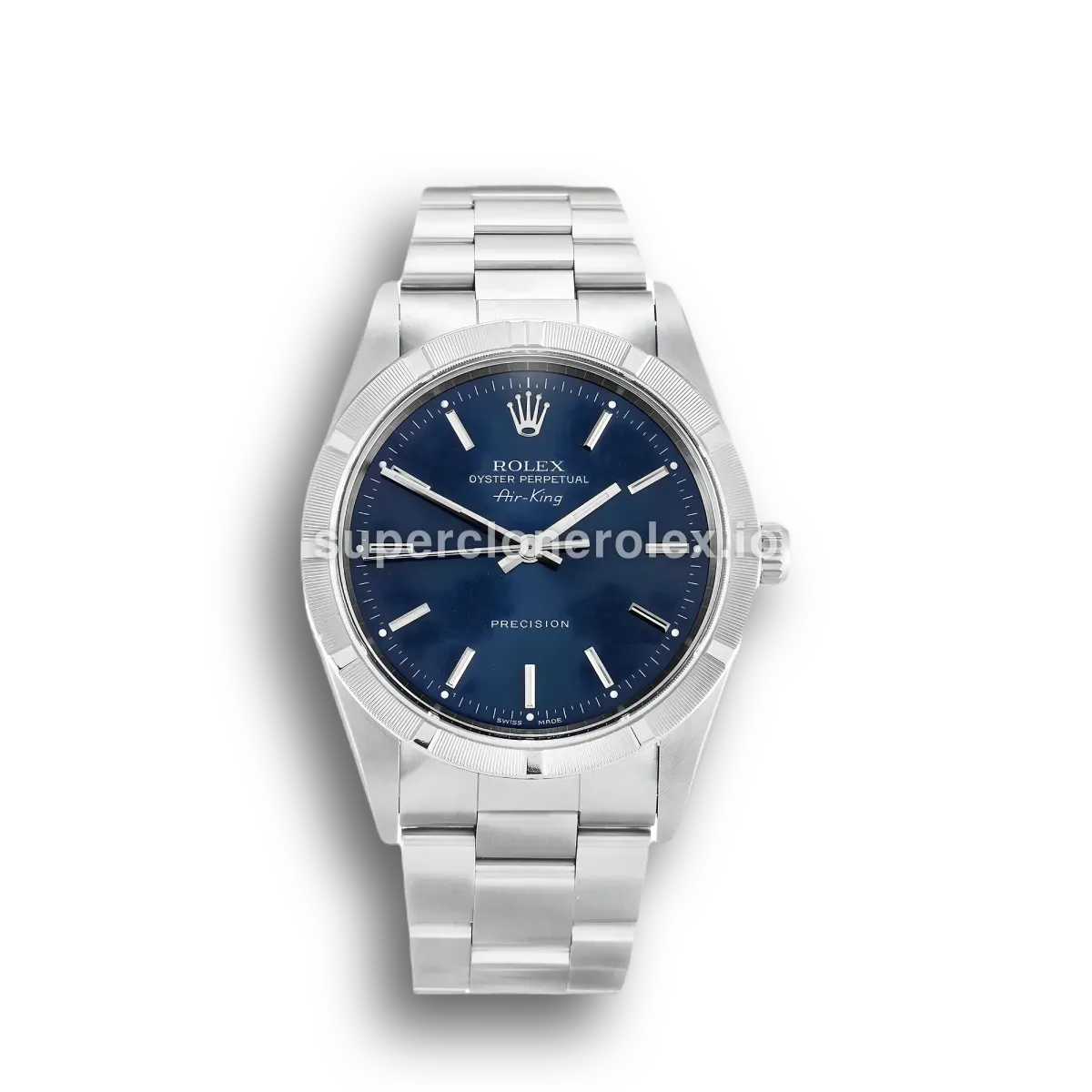 Rolex Air-King 14010M miyota replica blue dial — front view