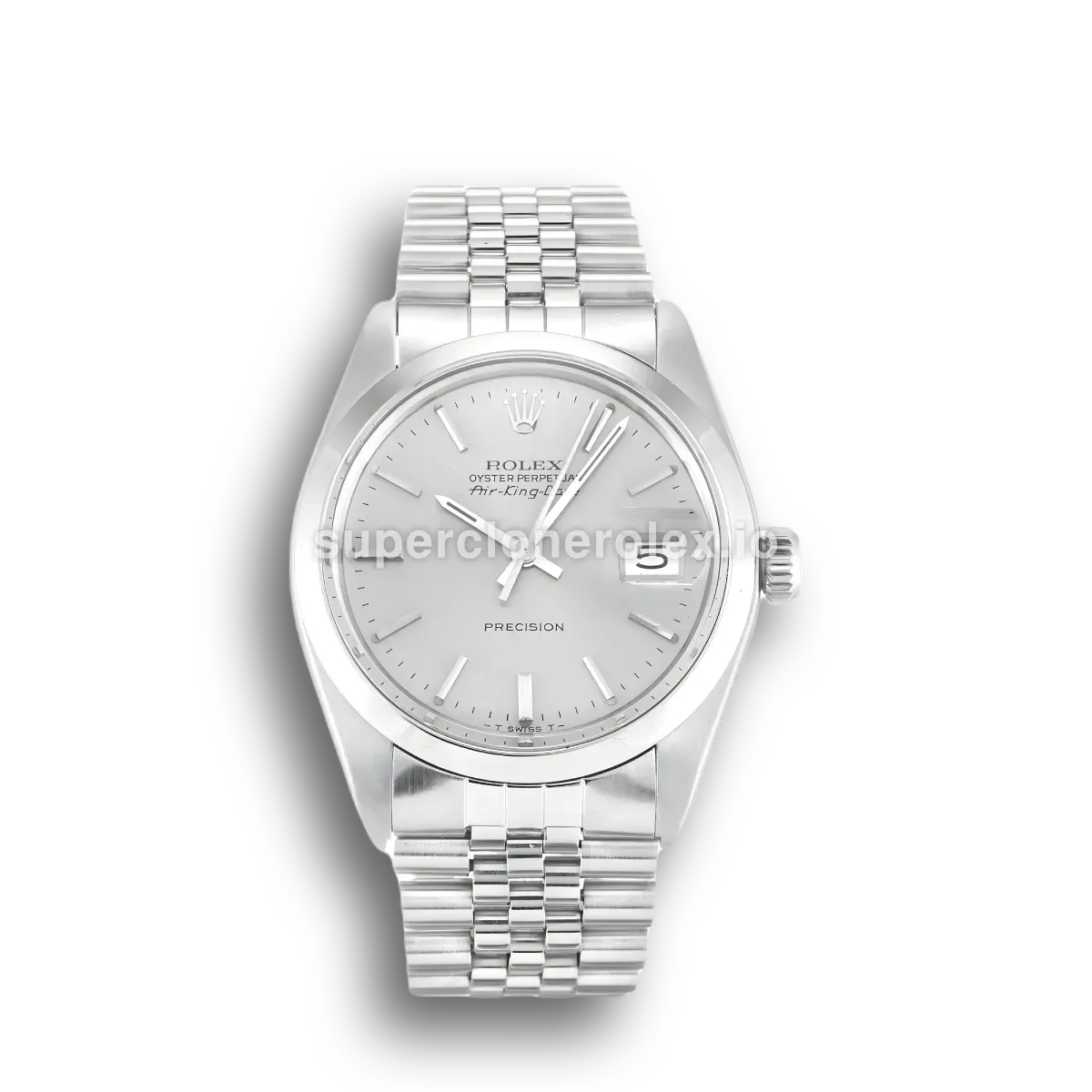 Rolex Air-King 5700 replica grey dial — front view