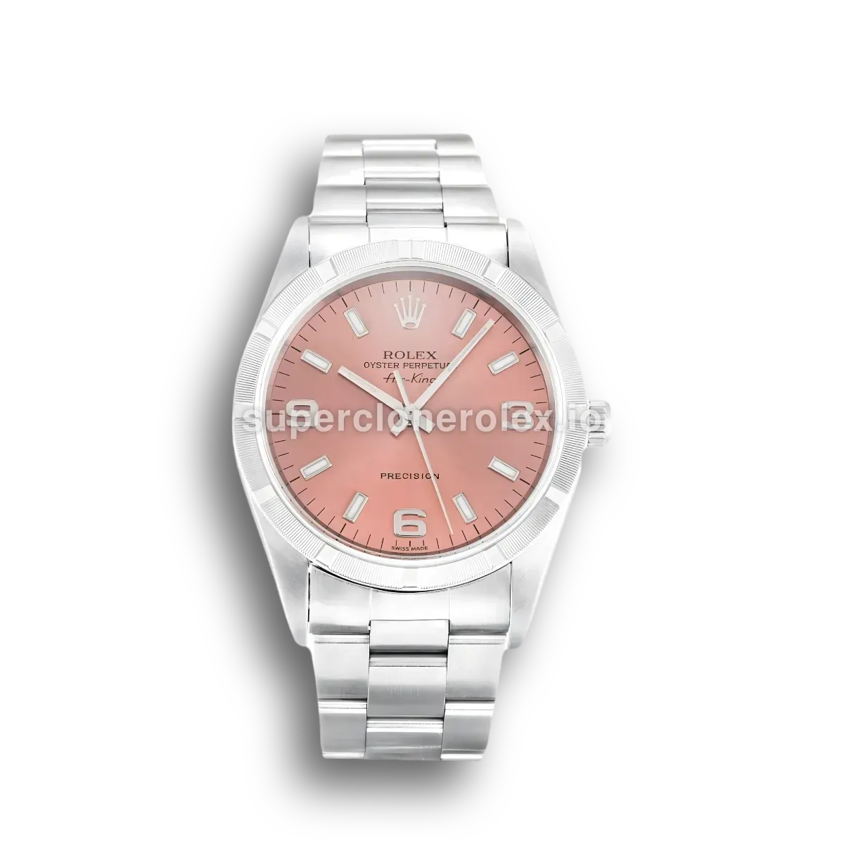 Rolex Air-King 14010M rolex clone salmon dial — front view