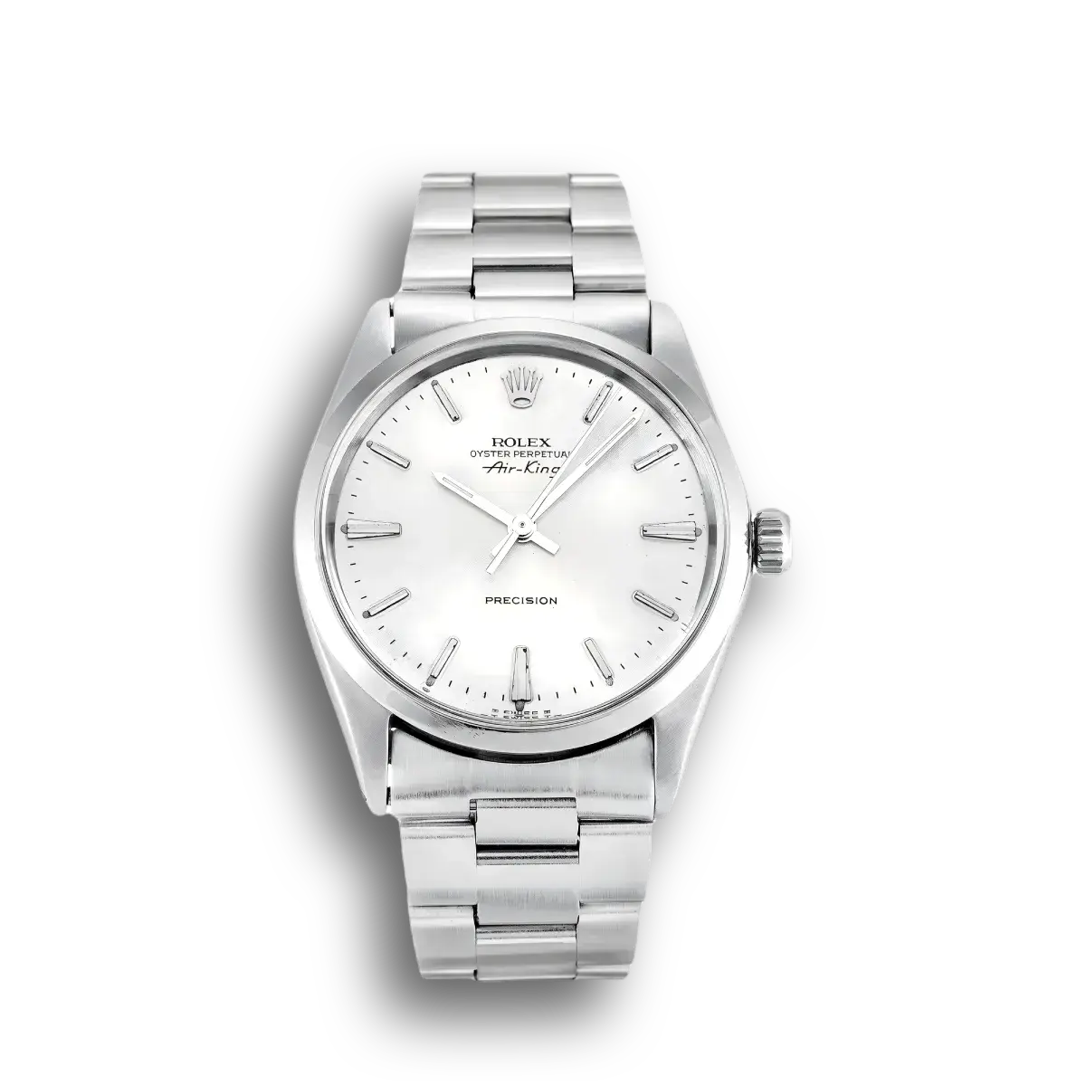 Rolex Air-King 5500 rolex clone silver dial — front view