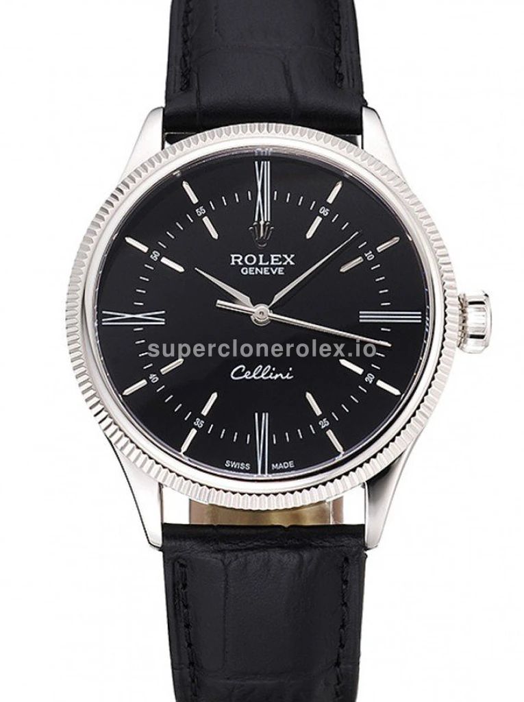 Cellini 622654 rolex replica black dial — front view