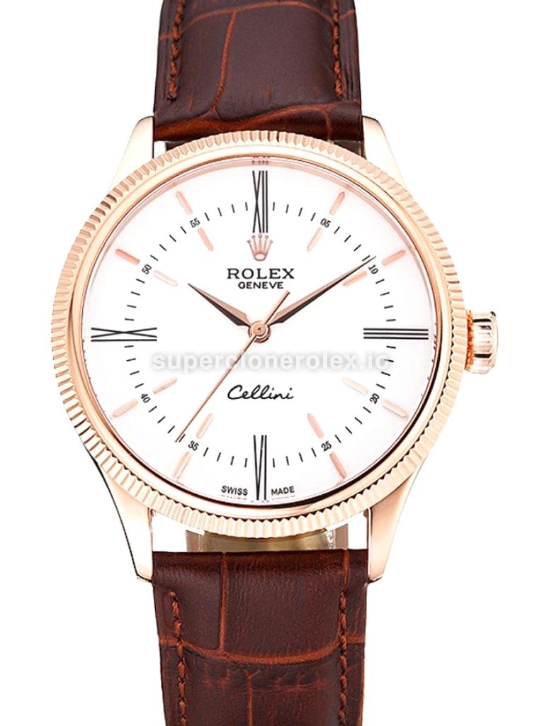 Rolex Cellini 622655 rolex clone white dial — front view