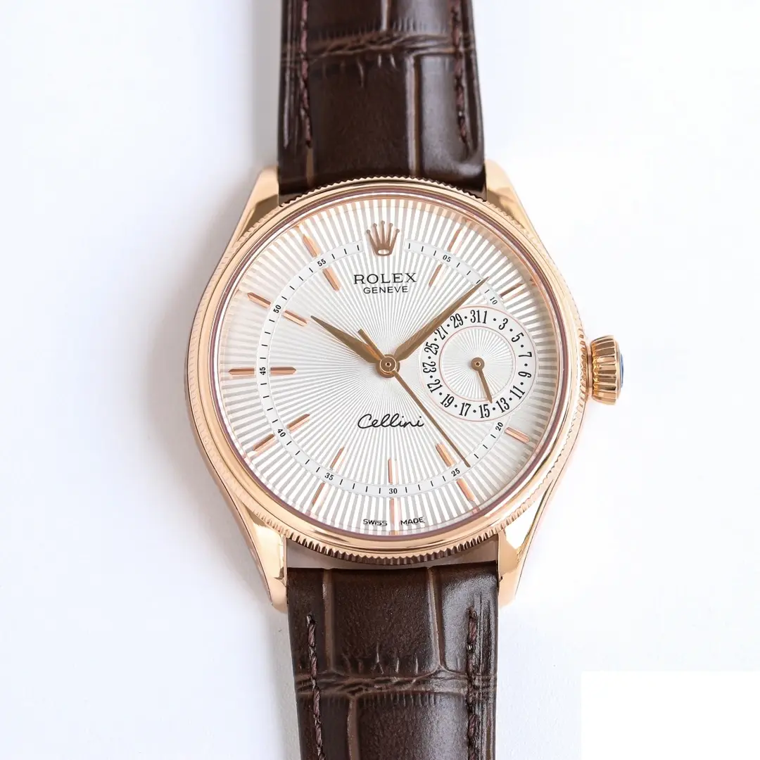Cellini 50515 rolex replica white dial — caseback detail