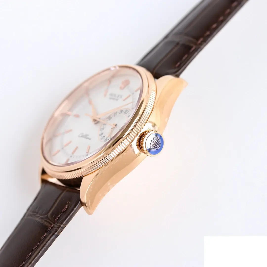 Rolex Cellini 50515 miyota replica white dial — bezel macro