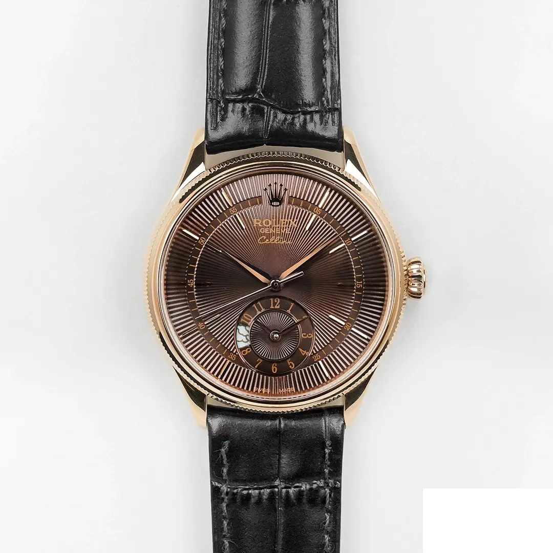 Rolex Cellini 50525 rolex clone black dial — caseback detail