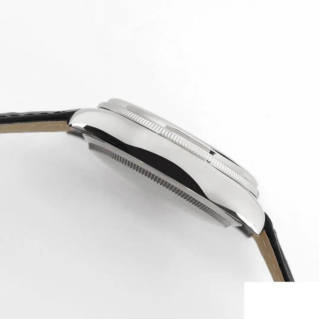 Rolex Cellini 50529 replica silver dial — caseback detail