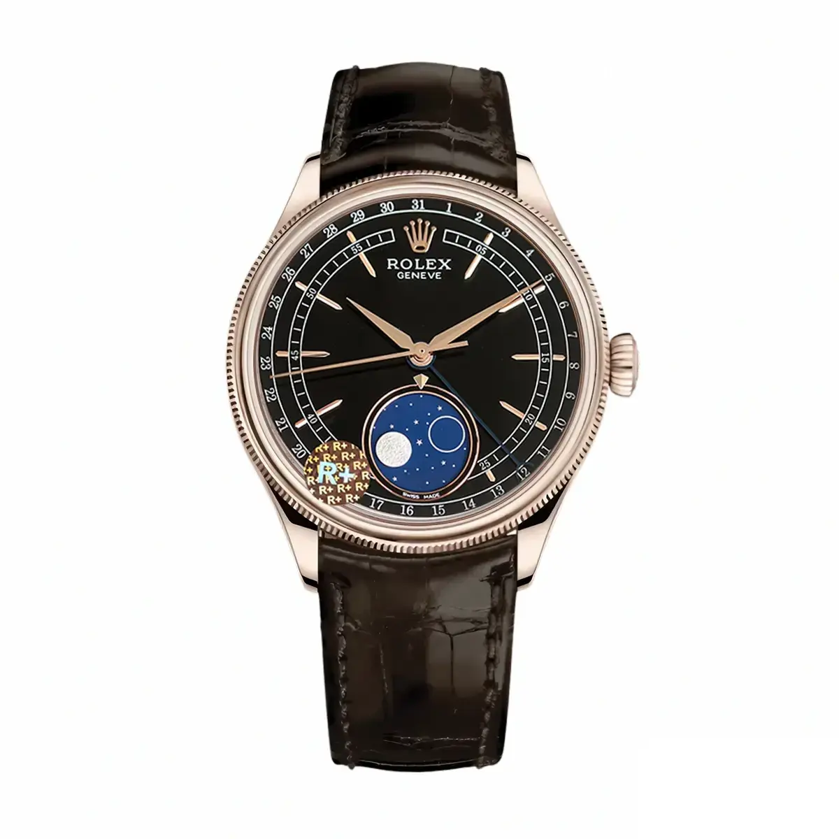 Rolex Cellini 50535 rolex clone black dial — front view