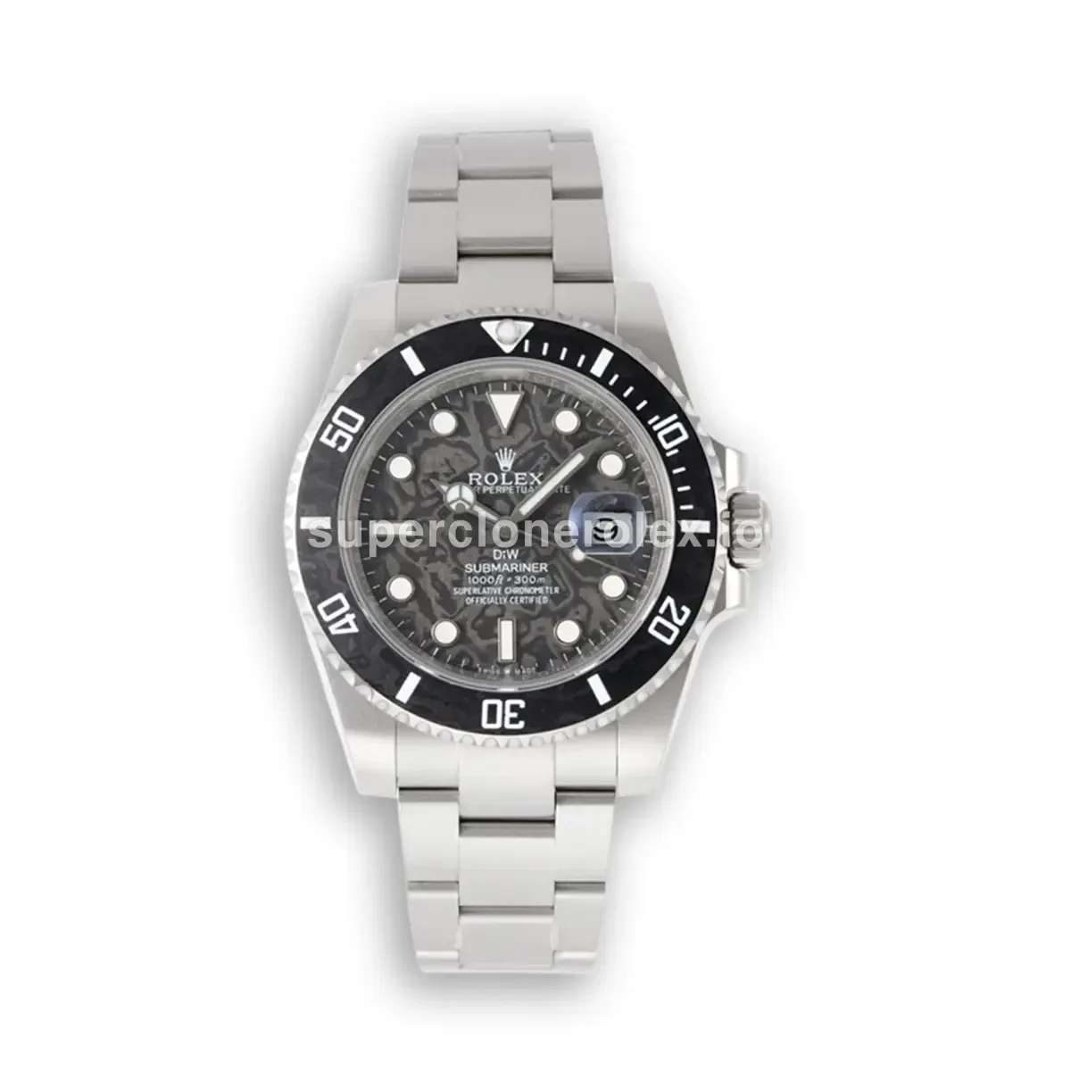 Submariner 116610LN japanese automatic replica carbon dial — front view