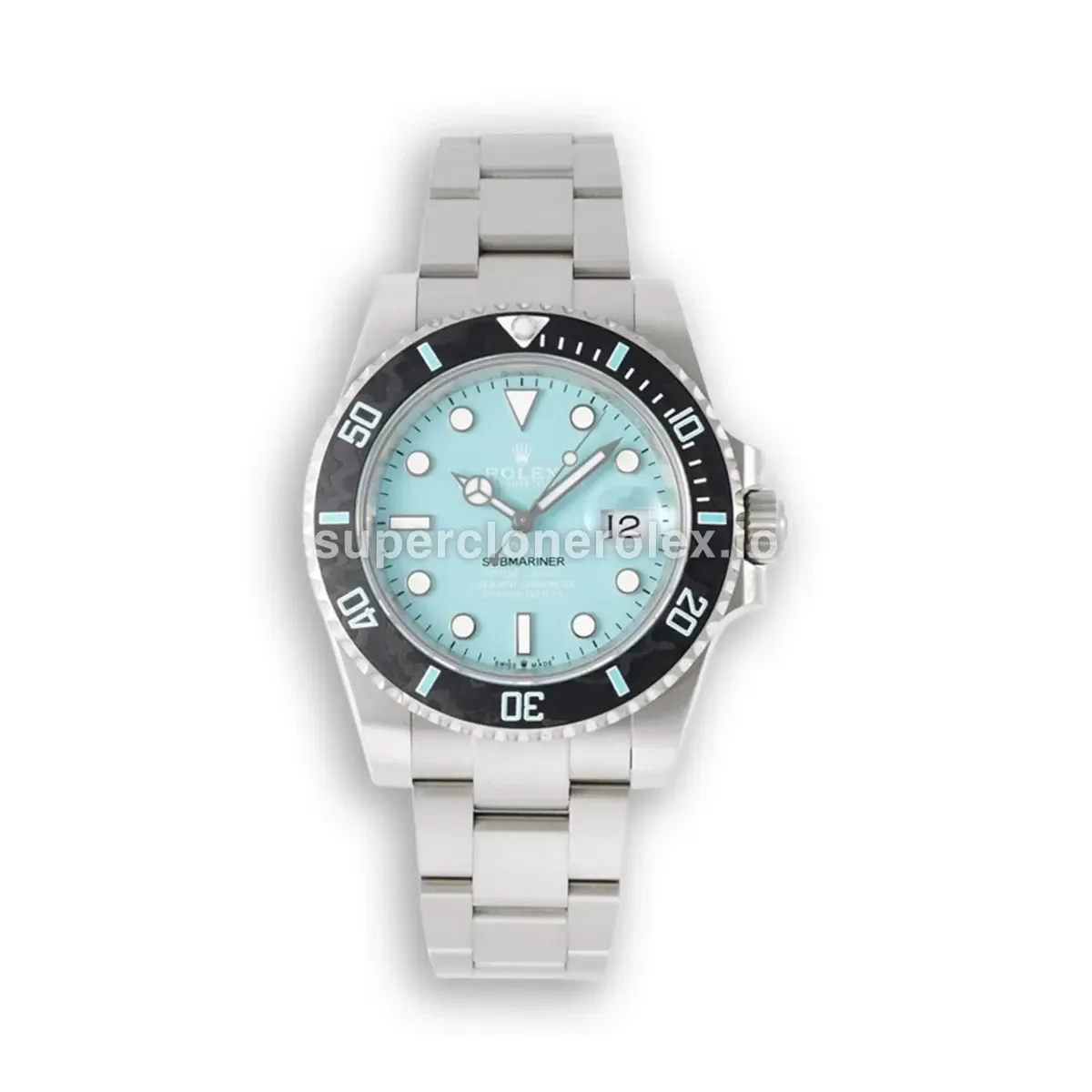 Rolex Submariner 116610LN rolex clone tiffany blue dial — front view