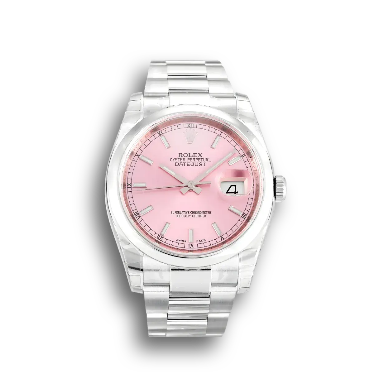 Datejust 116200 rolex replica pink dial — front view