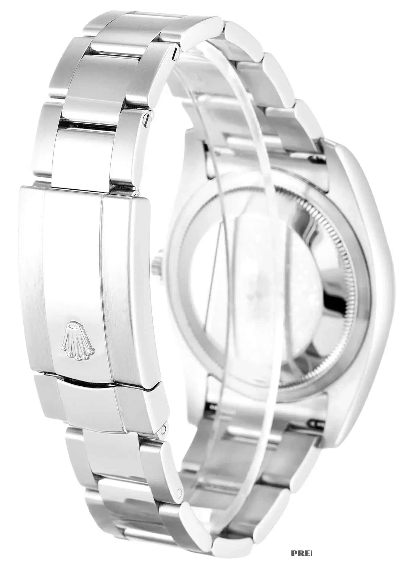 Datejust 116200 japanese automatic replica silver dial — caseback detail