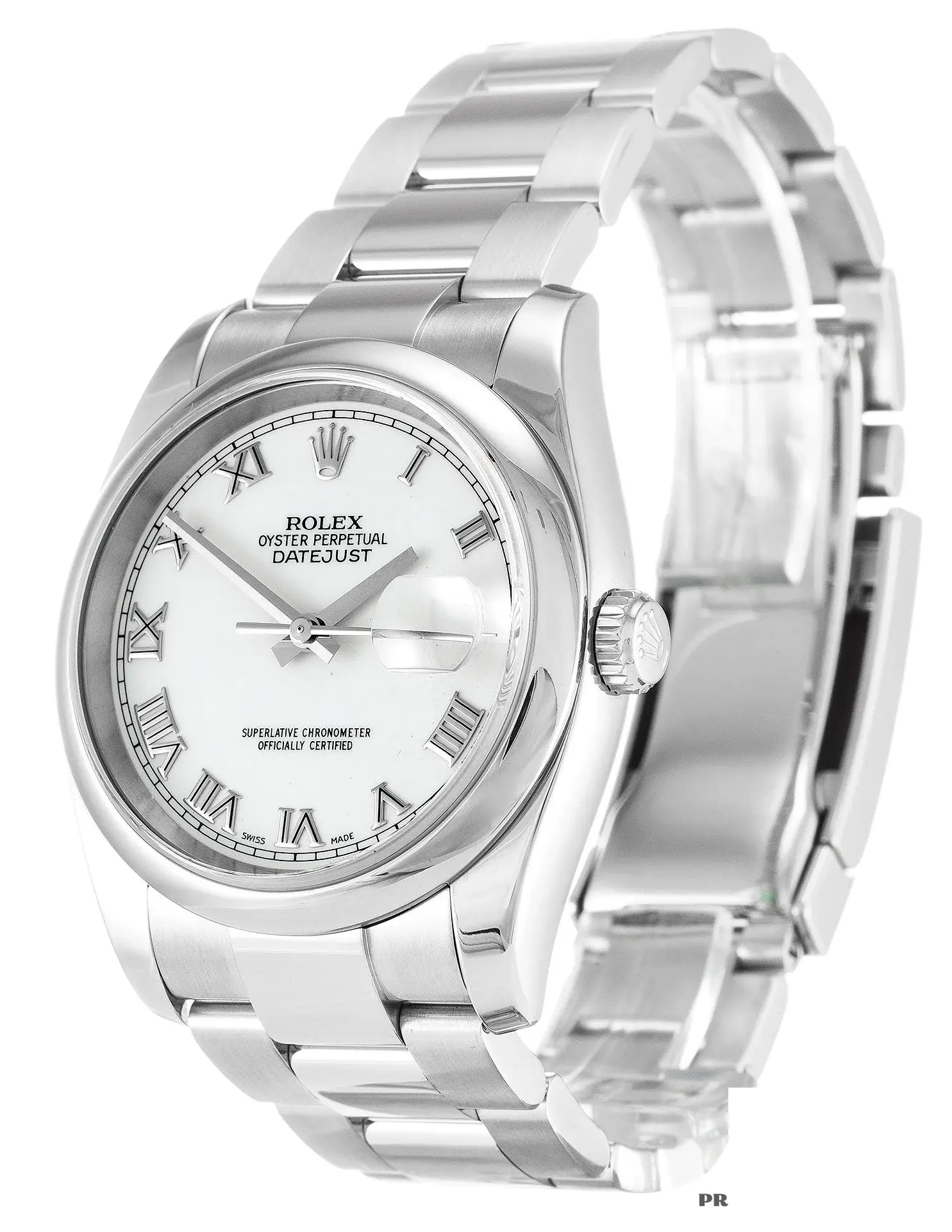 Datejust 116200 japanese automatic replica white dial — caseback detail