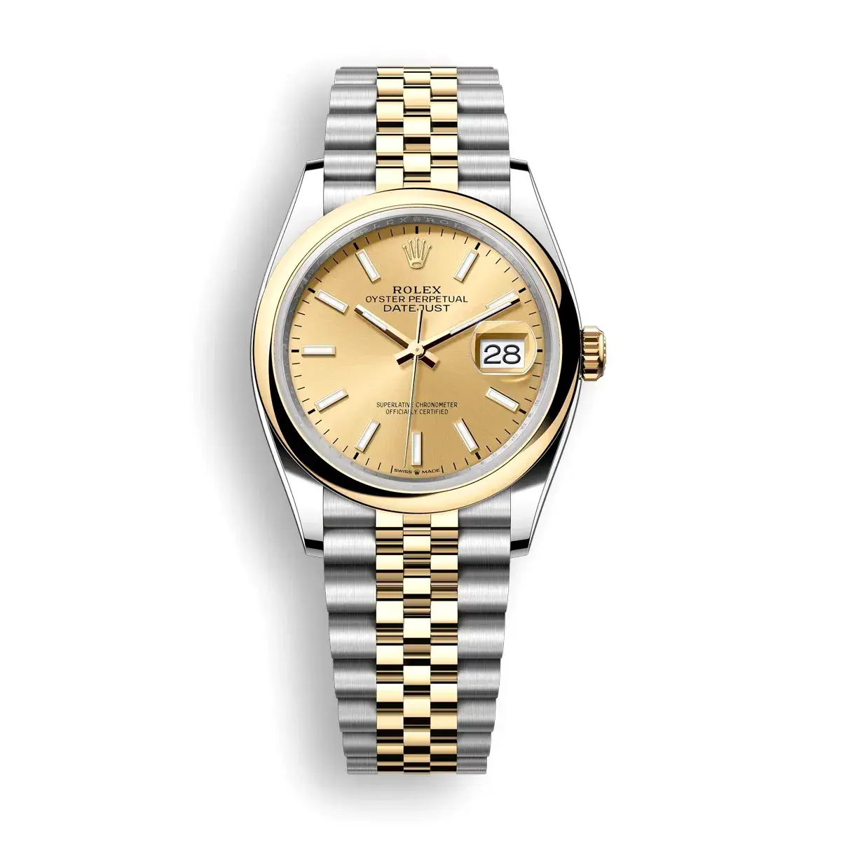 Rolex Datejust 126203 miyota replica black dial — front view