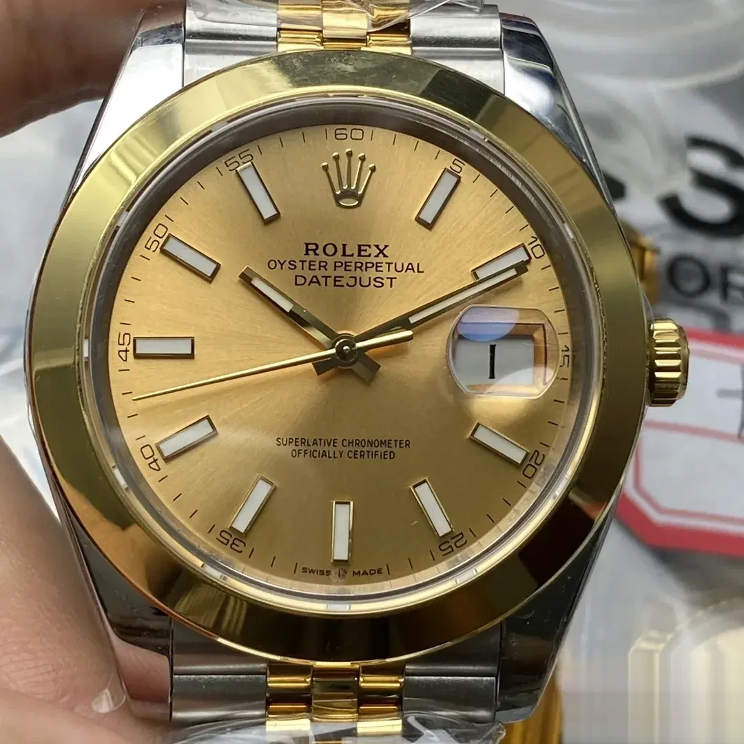 Datejust 126203 japanese automatic replica 41mm — crown and case detail