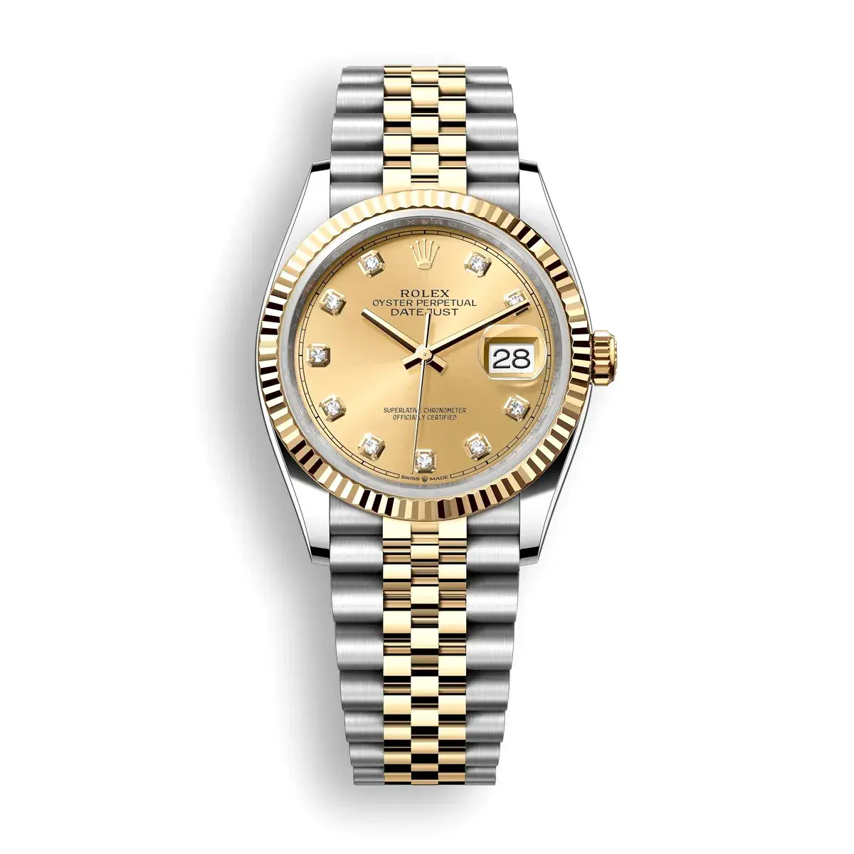 Datejust 126233 japanese automatic replica black dial — front view