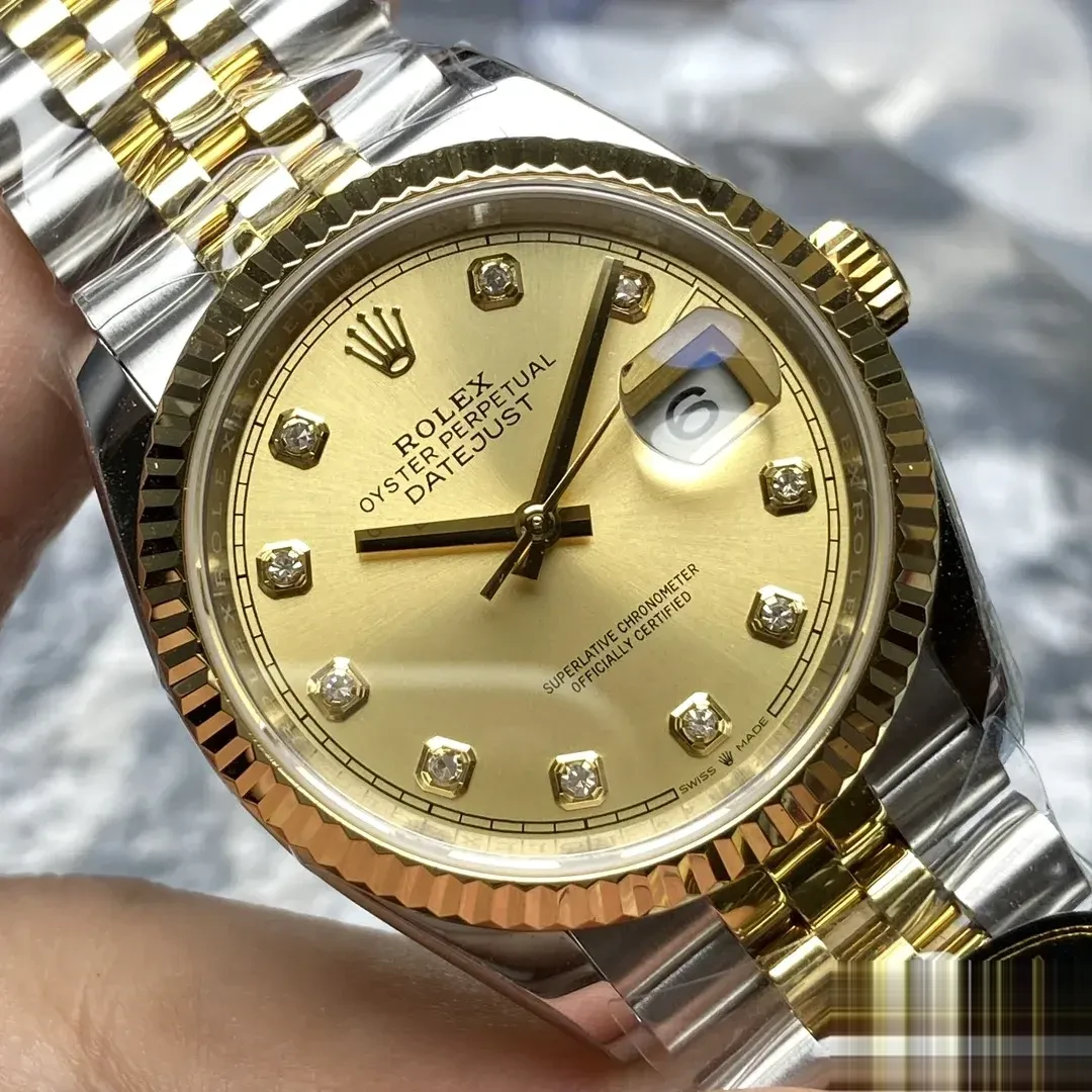 Datejust 126233 japanese automatic replica black dial — bezel macro