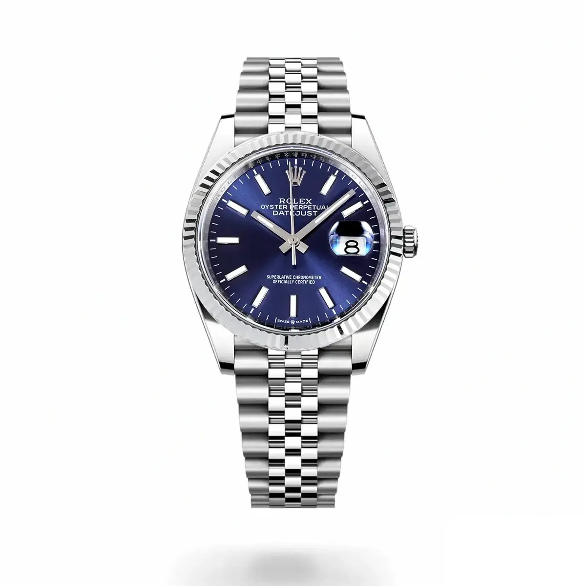 Rolex Datejust 126234 replica black dial — front view