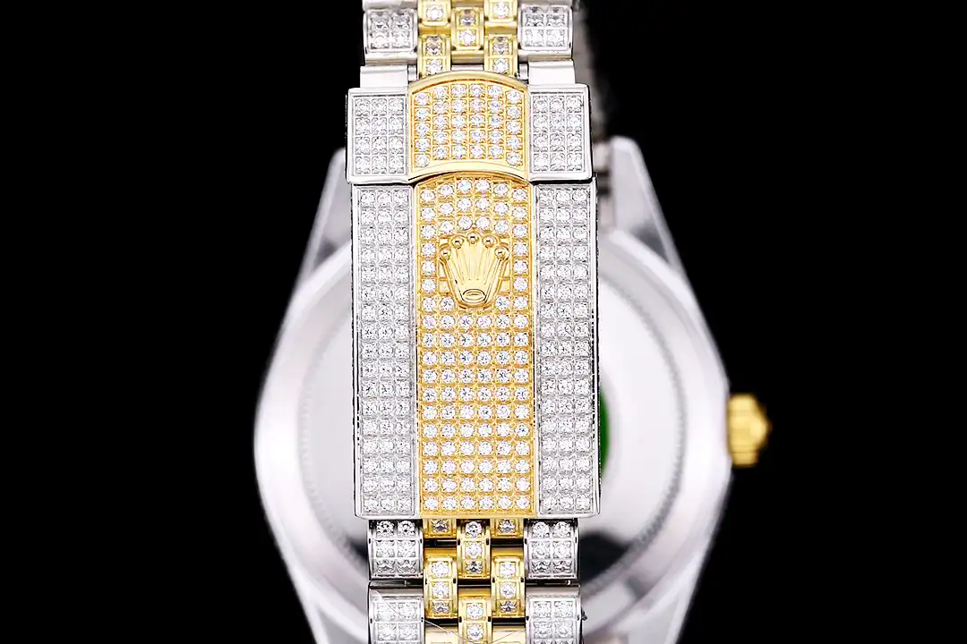 Rolex Datejust 126300 rolex clone diamond dial — angled view