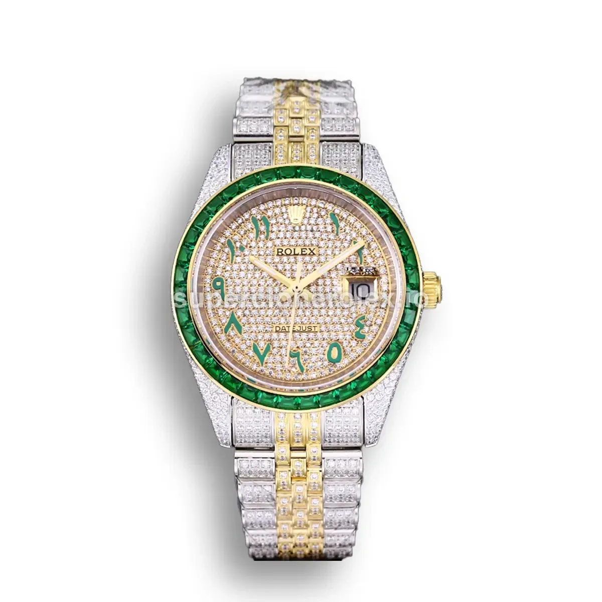 Datejust 126300 japanese automatic replica diamond dial — front view