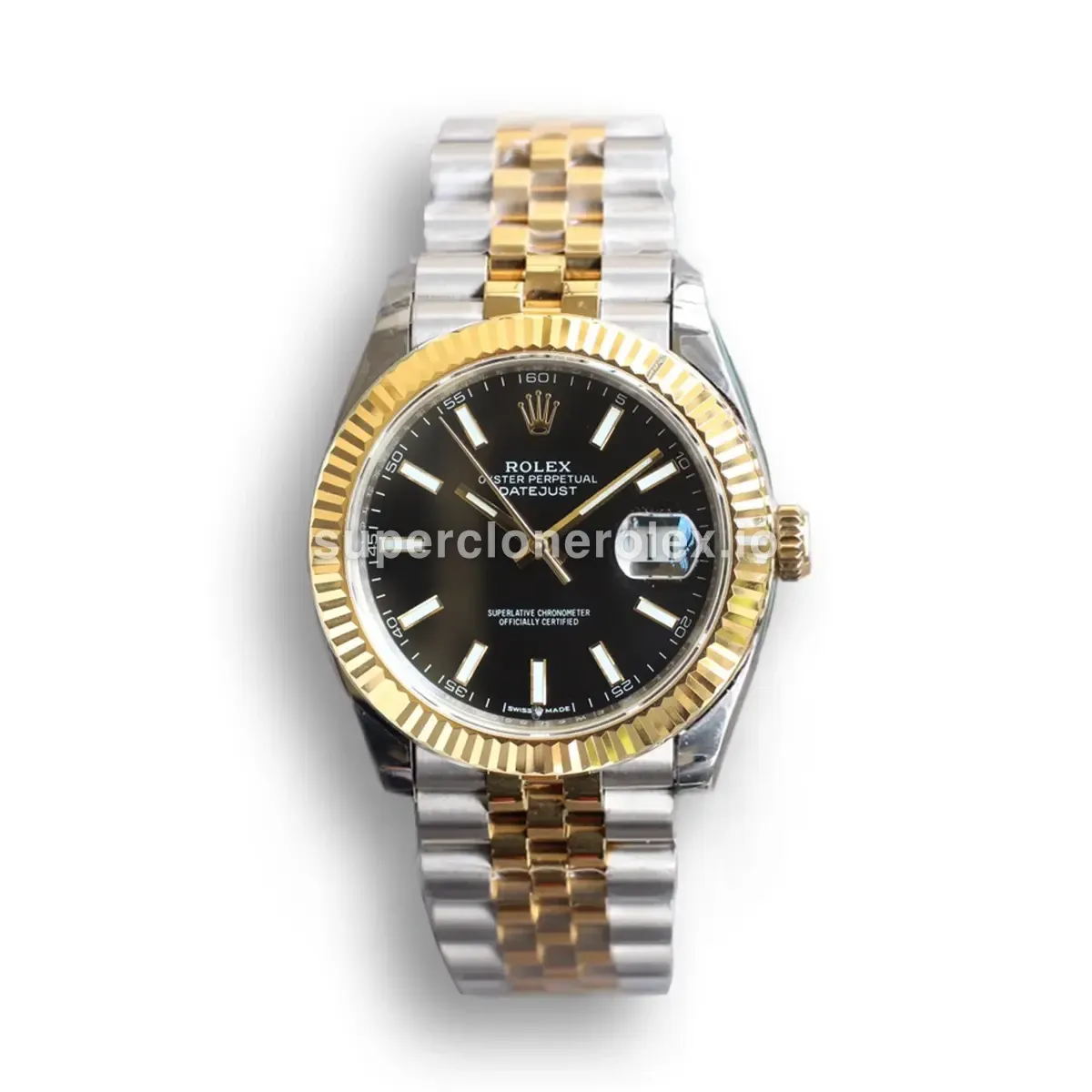 Rolex Datejust 126331 miyota replica black dial — front view