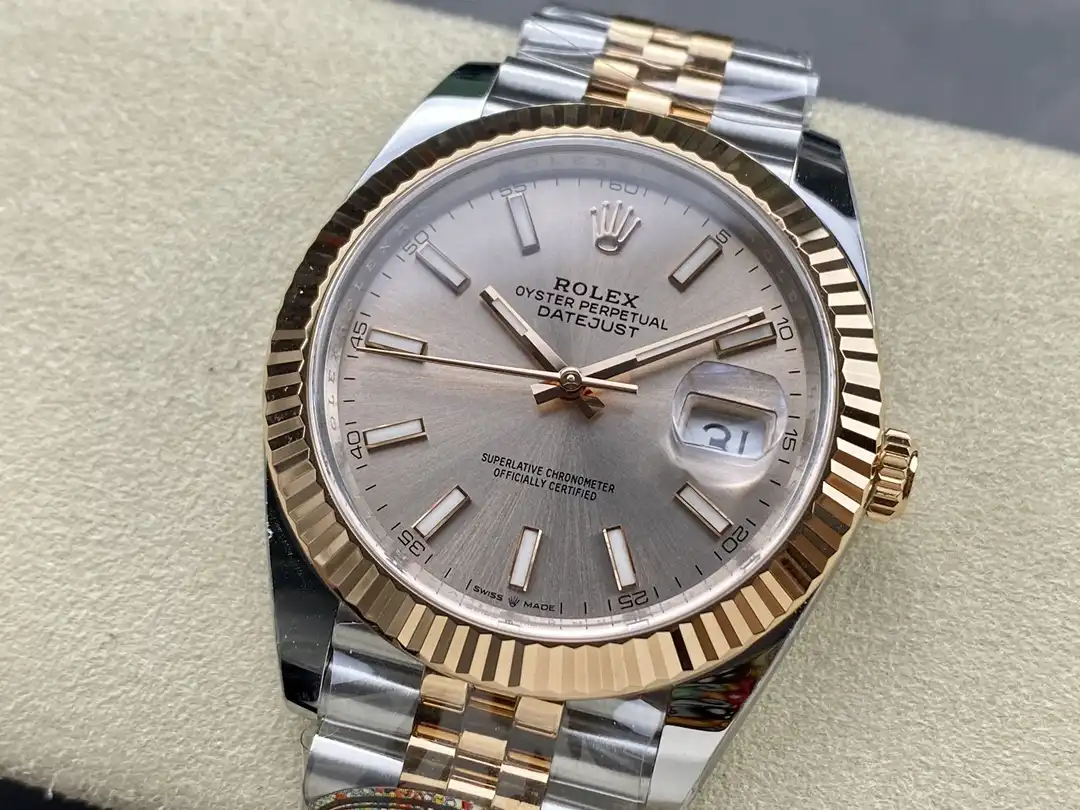 Datejust 116333 rolex copy rose gold dial — caseback detail