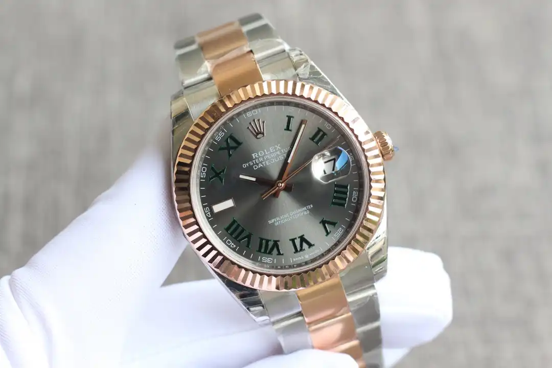 Datejust 126331 rolex replica slate set dial — caseback detail