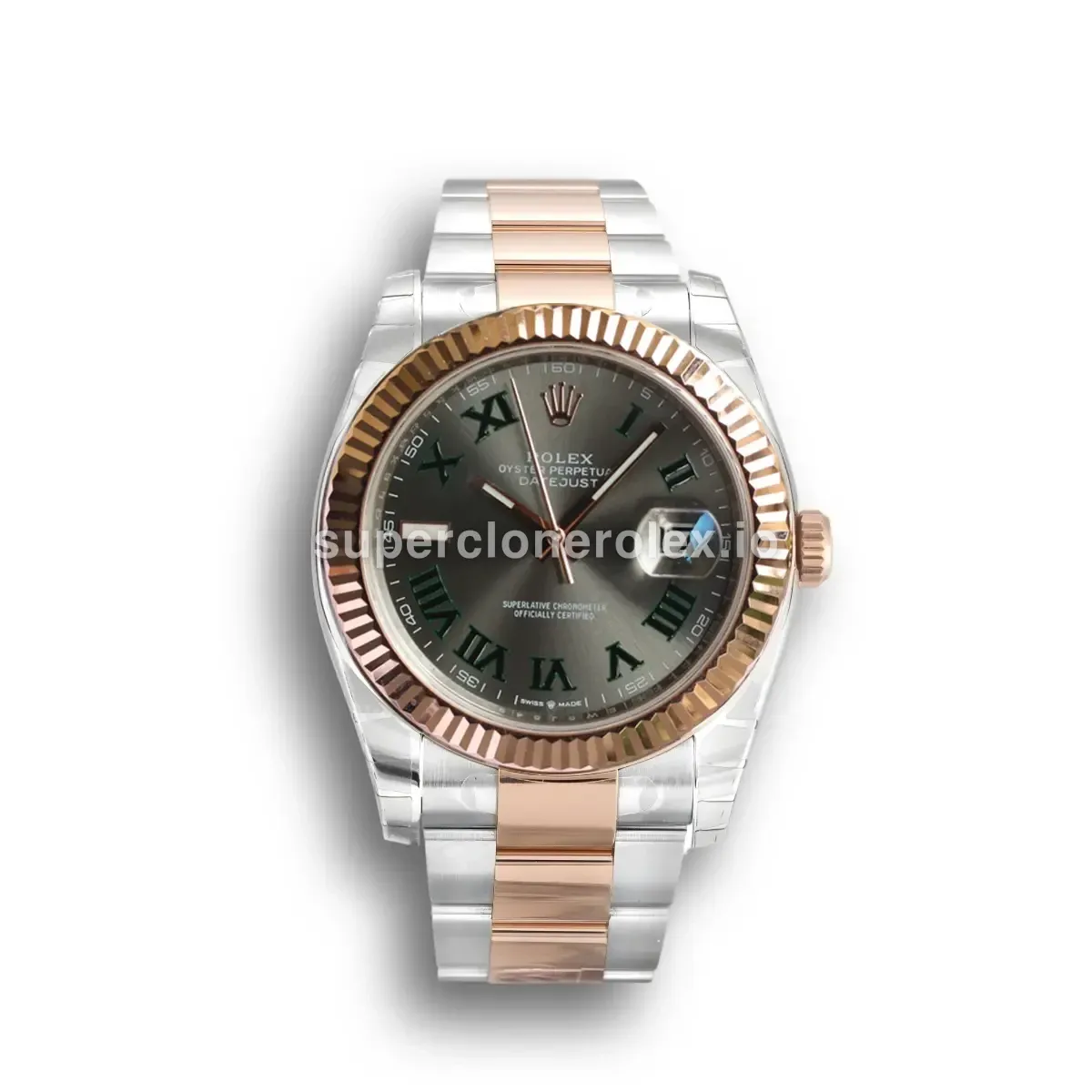 Rolex Datejust 126331 miyota replica slate set dial — front view