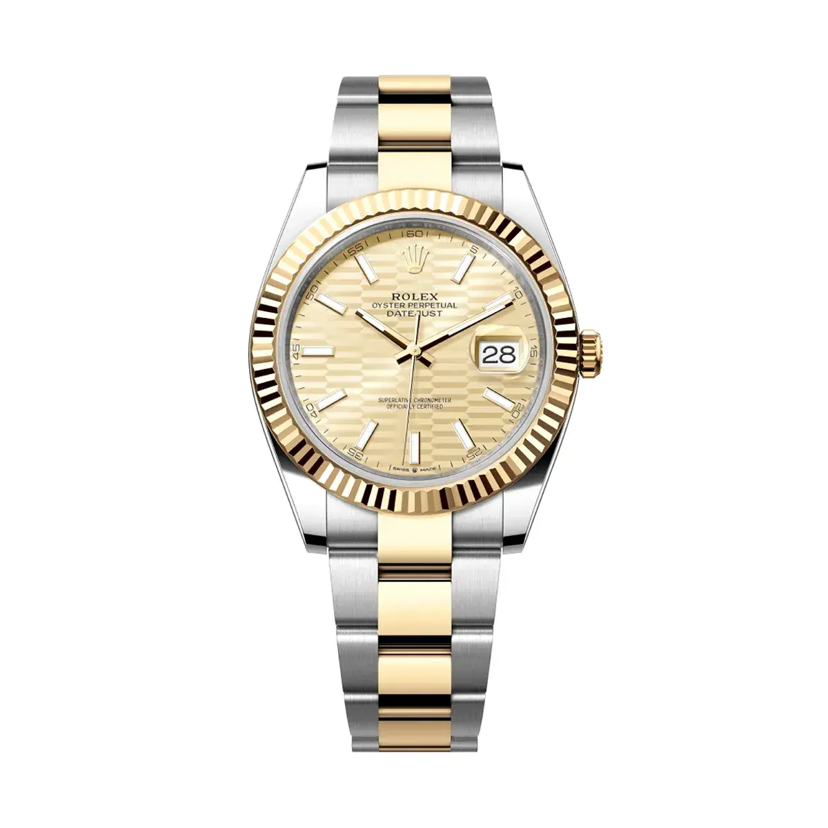 Rolex Datejust 126333 replica black dial — front view