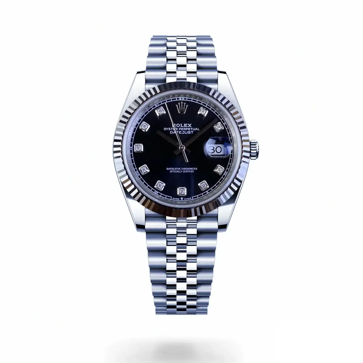 Datejust 126334 rolex replica black dial — front view