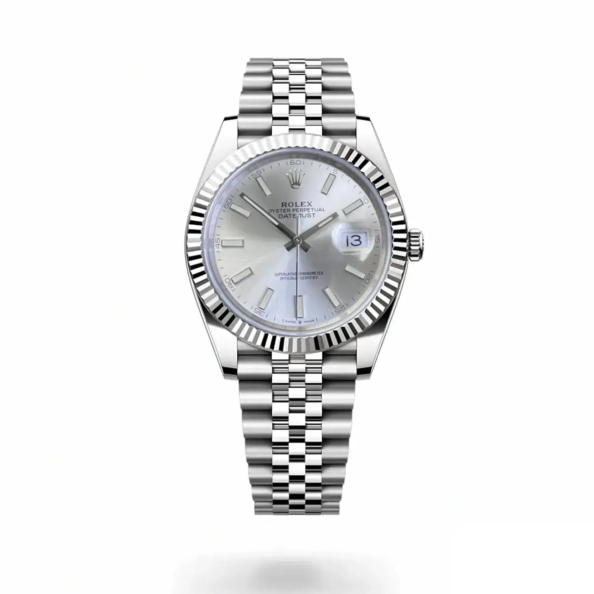 Datejust 126334 rolex copy silver dial — front view