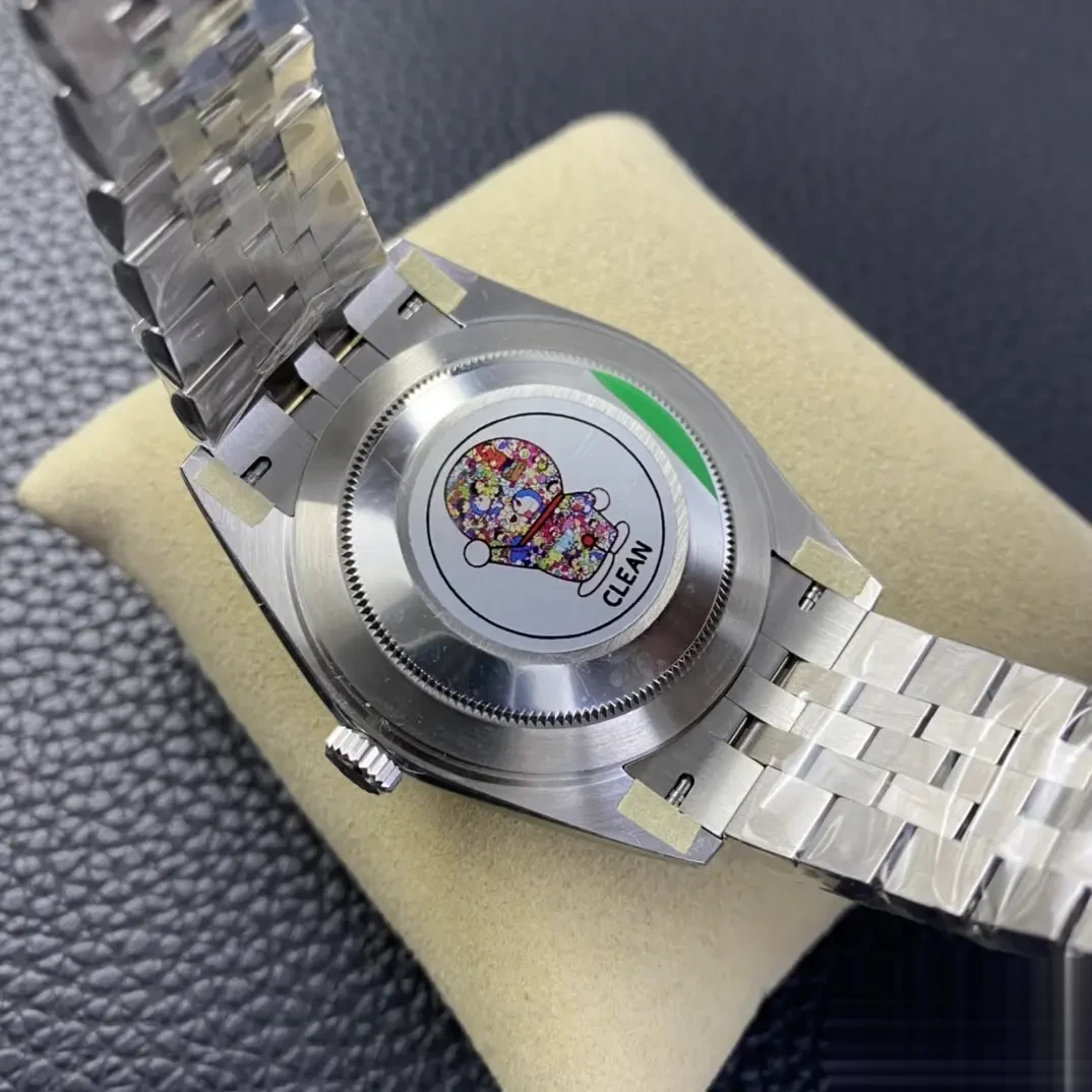 Rolex Datejust 126334 replica silver dial — angled view
