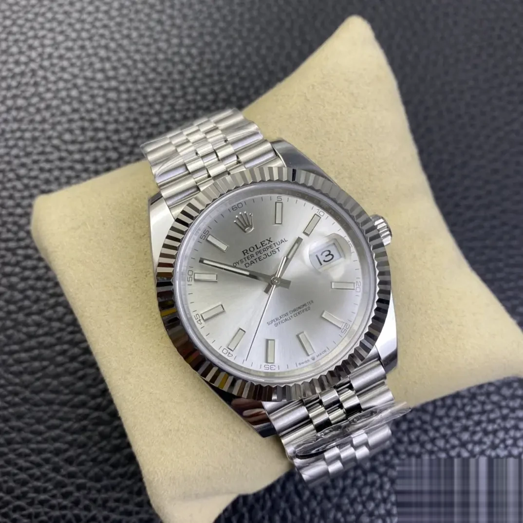 Rolex Datejust 126334 replica silver dial — caseback detail