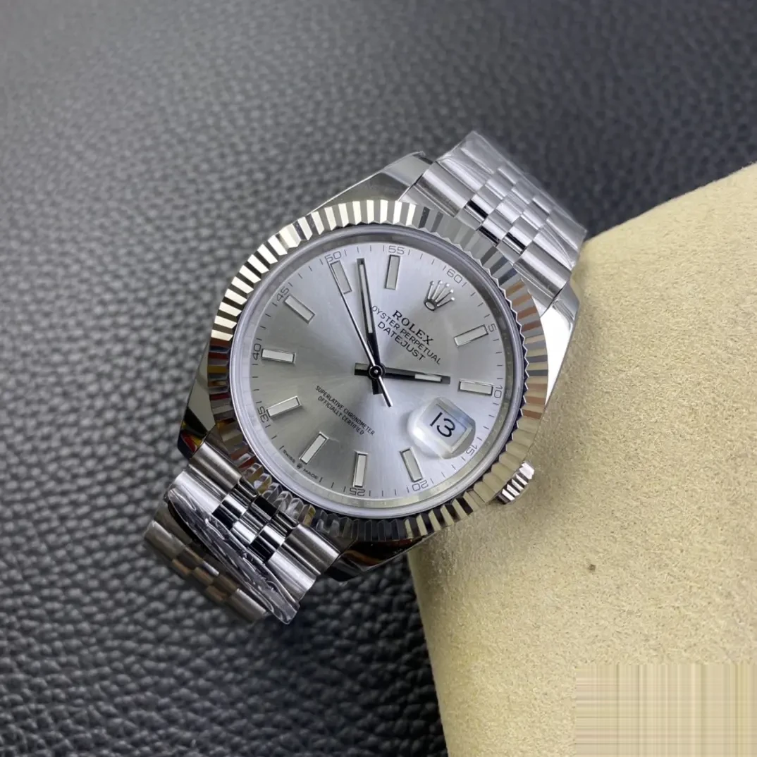 Rolex Datejust 126334 miyota replica 41mm — crown and case detail