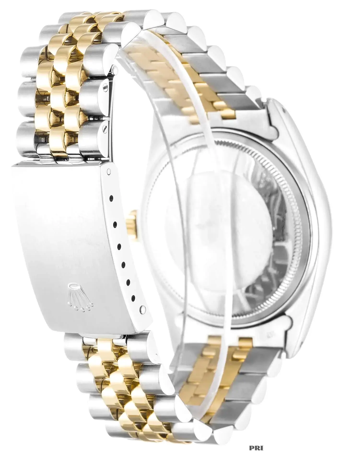 Rolex Datejust 16013 rolex clone champagne dial — caseback detail