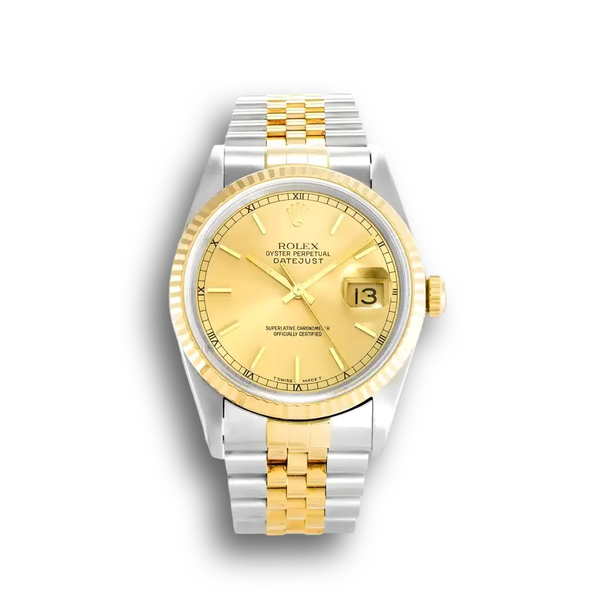Rolex Datejust 16233 - 36mm Gold Dial Classic Watch replica watch