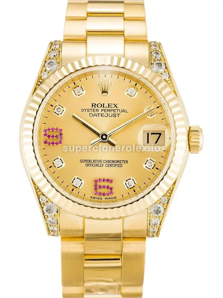 Rolex Datejust 178238 rolex clone champagne dial — front view