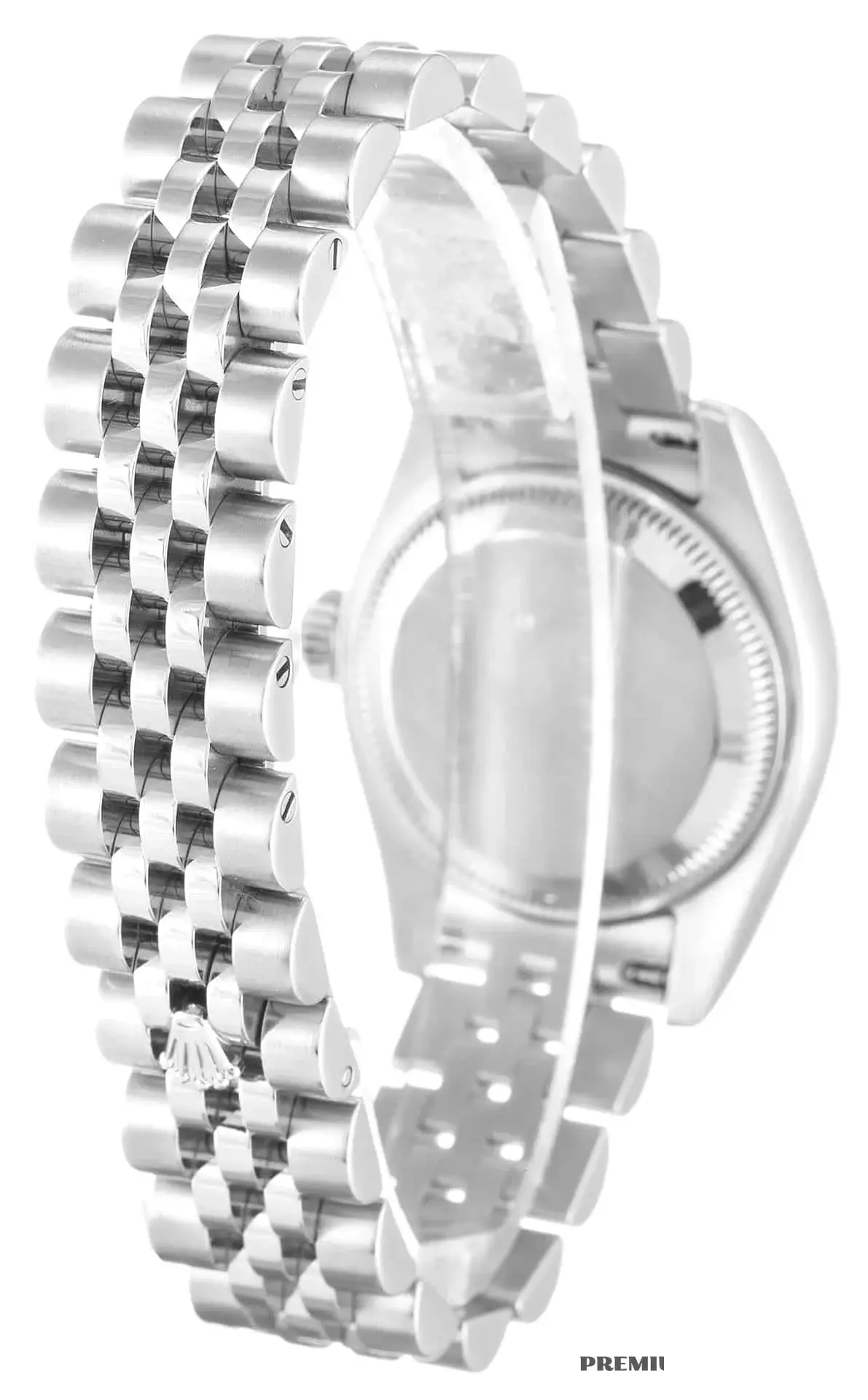 Rolex Datejust 179174 miyota replica black dial — caseback detail
