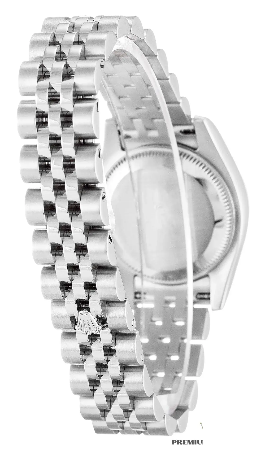 Rolex Datejust 179174 miyota replica white dial — caseback detail
