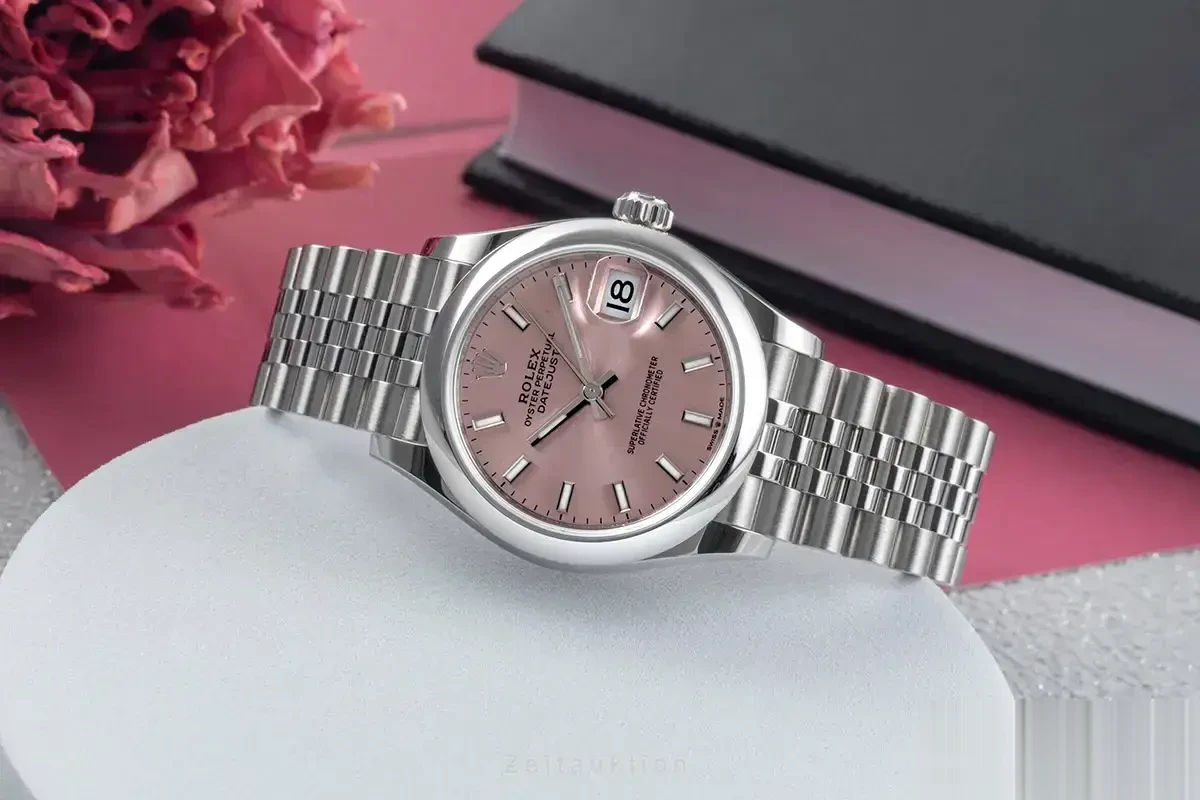 Datejust 278240 japanese automatic replica pink dial — caseback detail