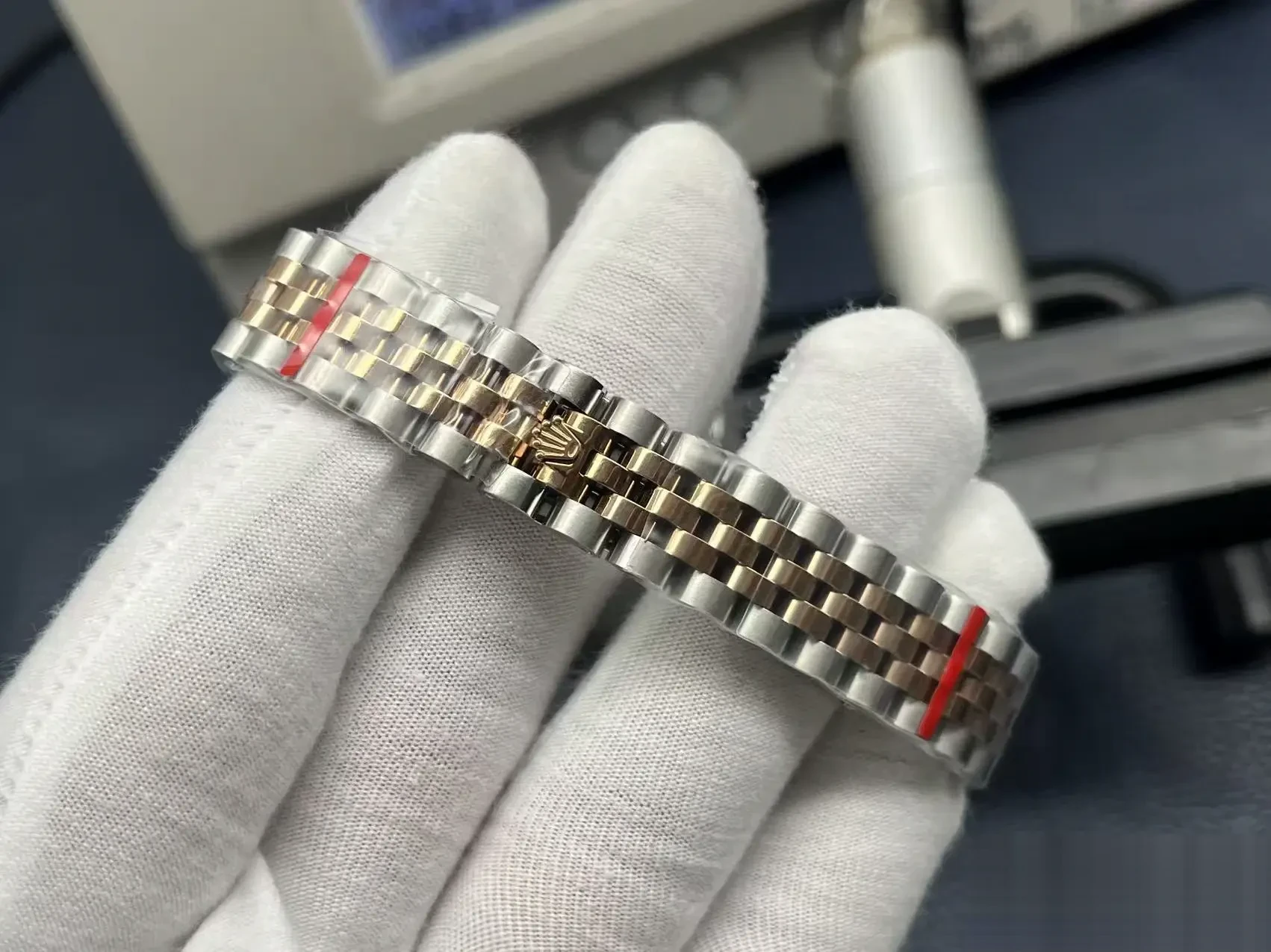 Datejust 278271 rolex replica pink dial — angled view