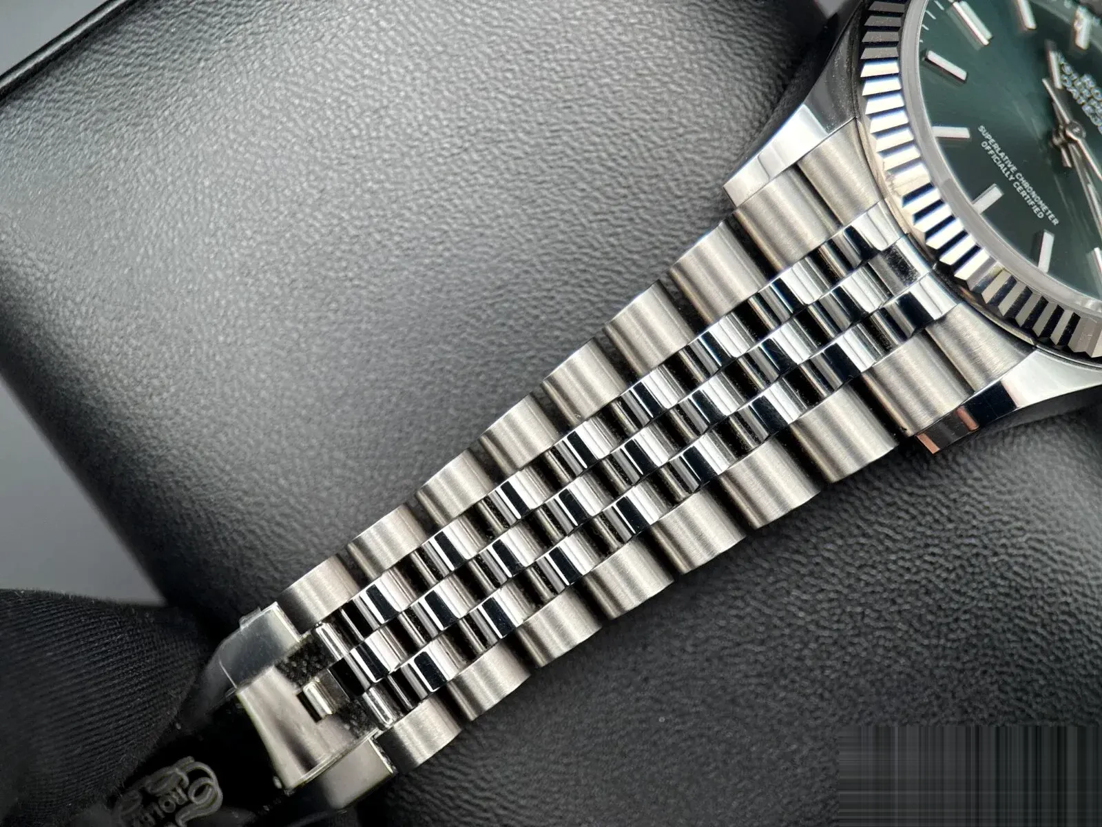 Datejust 278274 rolex copy mint green dial — side profile