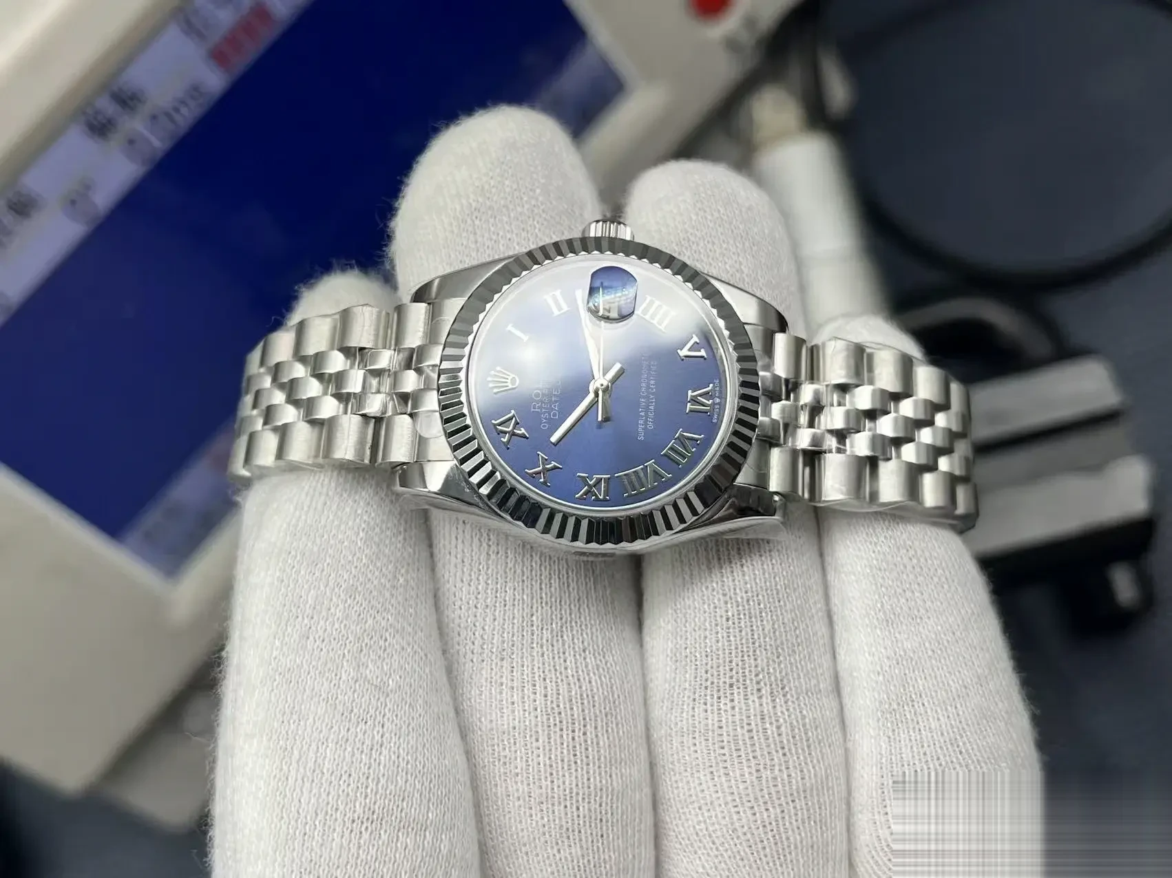Rolex Datejust 278274 miyota replica — lume shot